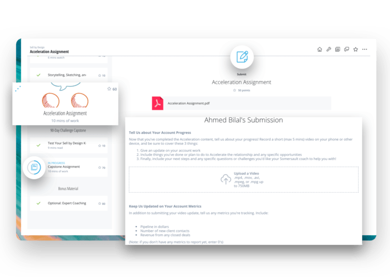 Sales Enablement Page - Networks of support Section Image of Screenshot